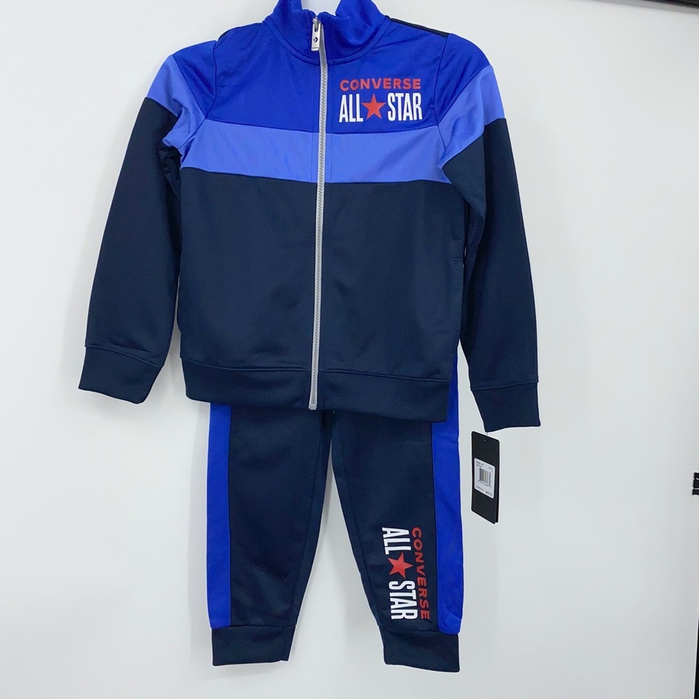 sz 6 Converse Jogger Set Blue All Star 2 Piece NEW w/ Tags Boys Youth - Picture 7 of 13